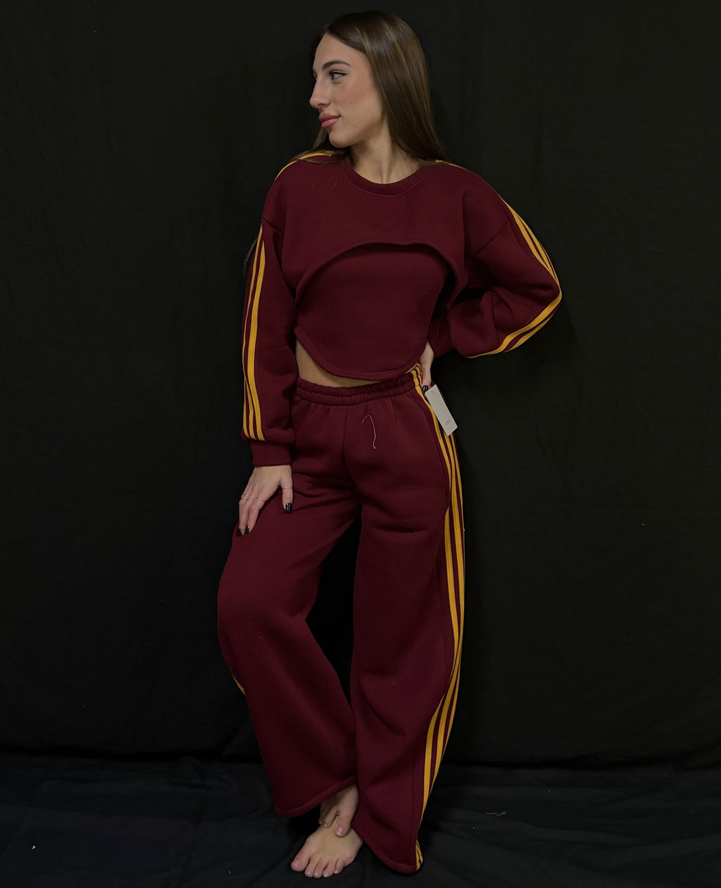 Tuta bordò 3 pezzi 30€
